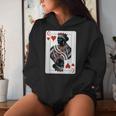 Black Queen Of Hearts Card Deck Game Proud Black Woman Women Hoodie Gifts for Her