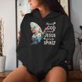 Blessed By God Loved By Jesus Floral Butterfly Christian Women Hoodie Gifts for Her