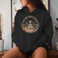 Boho Flower Skeleton Reading Book Just One More Chapter Women Hoodie Gifts for Her