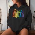 Bride Squad Lgbt Rainbow Flag Lgbt Pride Ally Bachelorette Women Hoodie Gifts for Her