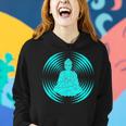 Buddha With Mudra Mandala Turquoise Brown Women Hoodie Gifts for Her