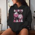 Bunco Babe Bunco Game Night Retro Groovy Gamble Women Hoodie Gifts for Her