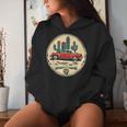 Classic Car In The Desert Cactus Retro Vintage Women Hoodie Gifts for Her