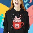 Coffee Candy Cane Christmas Pajama X-Mas Snowflakes Women Hoodie Gifts for Her