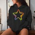 Colorful Star Rainbow Paint Splatter Lgbtq Women Hoodie Gifts for Her
