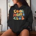 Cool Moms Club Groovy Mother's Day Floral Flower Women Hoodie Gifts for Her