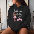 Cute Ballerina Ballet Birthday African American Girls Women Hoodie Gifts for Her