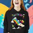 Cute Birthday Girl Orca Lovers & Killer Whale Lovers Rainbow Women Hoodie Gifts for Her