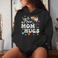 Cute Free Mom Hugs Gay Pride Transgender Rainbow Flag Women Hoodie Gifts for Her