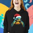 Cute Sea Turtle Christmas Santa Hat Xmas Pajama Women Hoodie Gifts for Her