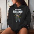 Dabbing Graduation Boy 2Nd Grade Nailed It Class Of 2024 Women Hoodie Gifts for Her