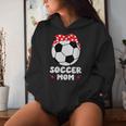 Damen Fußball Mama Sohn Tochter Fußballer Mutter Fußballspieler Mit-Ausschnitt Kapuzenpullover für Damen Geschenke für Sie