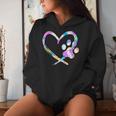 Dog Paw Heart Dogs Lover Dog Mom Dog Dad Valentine's Day Women Hoodie Gifts for Her
