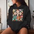 Easter Retro Groovy He Is Risen Jesus Easter Women Hoodie Gifts for Her