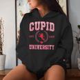 Faux Sequin Cupid University Happy Valentine’S Day Boy Girl Women Hoodie Gifts for Her