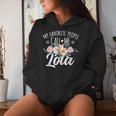My Favorite People Call Me Lola Floral Birthday Lola Women Hoodie Gifts for Her