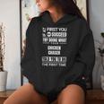 If At First You Don't Succeed Chicken Chaser Women Hoodie Gifts for Her
