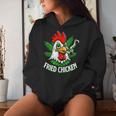 Fried Smoking Chicken 420 Marijuana Weed Leaf Pots 420 Women Hoodie Gifts for Her