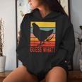 Chicken Butt Guess What Retro Vintage Chicken Thigh Women Hoodie Gifts for Her