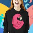 Flamingo Weightlifting Bodybuilder Muscle Fitness Women Hoodie Gifts for Her