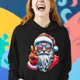 Hippie Santa Claus Peace Groovy Retro 70S Christmas Women Hoodie Gifts for Her
