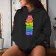 Lgbt Cat Stack Rainbow Gay Pride Anime For Cat Lover Women Hoodie Gifts for Her