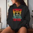 Meme Saying Bruh With Cat Kid Women Hoodie Gifts for Her
