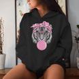Pink Tiger For Girl Glasses & Pink Bubble Gum Women Hoodie Gifts for Her