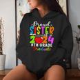 Proud Sister Of A Class Of 2024 8Th Grade Graduate Women Hoodie Gifts for Her