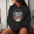 Sarcastic Coffee & Owl Lovers Cute Vintage Gamer Women Hoodie Gifts for Her