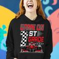 Game On 1St Grade Racing Flag Race Car First Grade Pit Crew Women Hoodie Gifts for Her