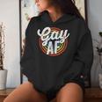 Gay Af Lgbt Pride Rainbow Flag March Rally Protest Equality Women Hoodie Gifts for Her