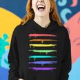 Gay Pride Rainbow Stripes Women Hoodie Gifts for Her