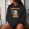 Gay Pride Sloth Rainbow Flag Ally Lgbt Transgender Women Hoodie Gifts for Her