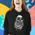 Giant Panda Wear Fishnet Pattern Keffiyeh Sunglass Women Hoodie Gifts for Her