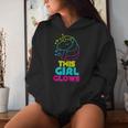 This Girl Glows Cute Girls Tie Dye Party Team Women Hoodie Gifts for Her