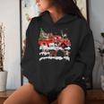 Goat Riding Red Truck Merry Christmas Farmer X-Mas Ugly Women Hoodie Gifts for Her
