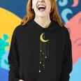 Gold Moon And Falling Stars Graphic Women Hoodie Gifts for Her