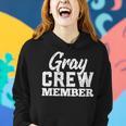Gray Crew Member Matching Family Name Women Hoodie Gifts for Her