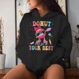 Groovy Donut Stress Just Do Your Best Testing Day Teachers Women Hoodie Gifts for Her