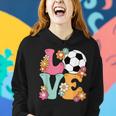 Groovy Soccer Love Cute Soccer Lover Ns Girls Women Hoodie Gifts for Her