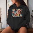 Groovy Test Day You Know It Now Show It Teacher Testing Women Hoodie Gifts for Her