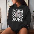 Groovy Vintage In My Baseball Aunt Era Baseball Aunt Auntie Women Hoodie Gifts for Her