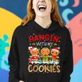 Hanging With My Cookies Gingerbread Christmas Teacher Xmas Women Hoodie Gifts for Her