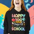 Happy 100 Days Of School 100 Days Of School Teacher Women Hoodie Gifts for Her
