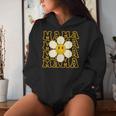 Happy Face Mama Groovy Daisy Flower Smiling Flower Women Hoodie Gifts for Her