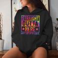 Happy Last Day Of School Teacher Straight Outta Here Women Hoodie Gifts for Her