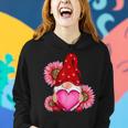 Happy Valentine's Day Gnome With Leopard Sunflower Valentine Women Hoodie Gifts for Her