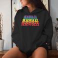 Hawaii State Gay Pride Rainbow Word Women Hoodie Gifts for Her