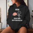 Hier Dir Ist Was Runtergefallen Kapuzenpullover für Damen Geschenke für Sie